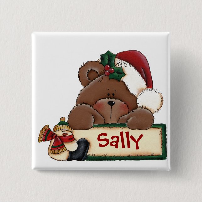 Chrtimstas Stocking Label button (Front)