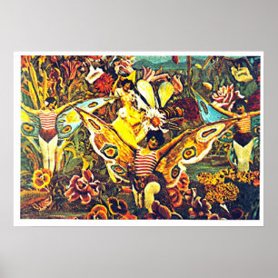 Chrysalis et papillon - affiche