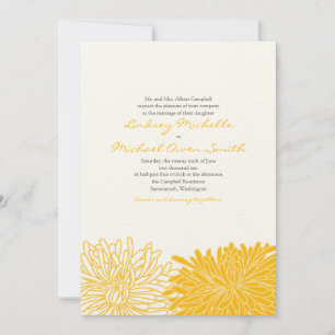 Chrysanthème Faire-part de mariage