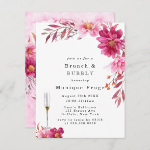 Chrysanthème rose chaud Brunch & Invitations Bubbl