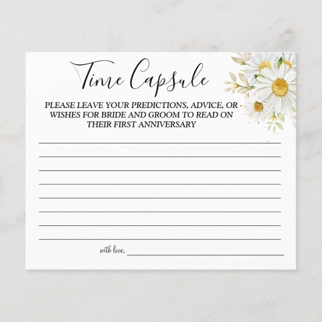 Chrysanthemu Time Capsule wedding anniversary card (Front)