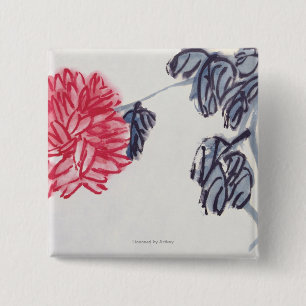 Chrysanthemum 2 Inch Square Button