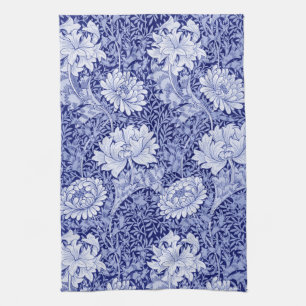 Chrysanthemum Blue, William Morris Kitchen Towel