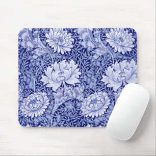 Chrysanthemum Blue, William Morris Mouse Pad
