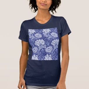 Chrysanthemum Blue, William Morris T-Shirt