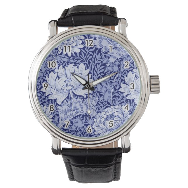 Chrysanthemum Blue, William Morris Watch (Front)