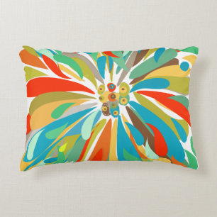 Chrysanthemum Bold Colourful Floral Decorative Pillow