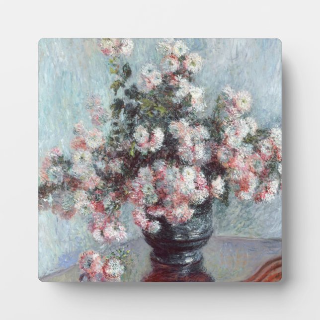 Chrysanthemum by Claude Monet Plaque (Front)