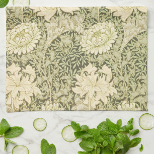 Chrysanthemum by William Morris, Vintage Art Kitchen Towel