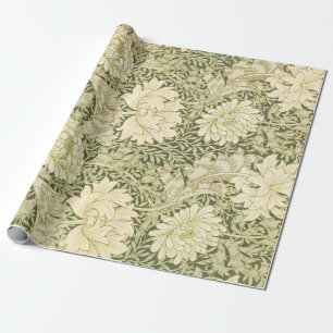 Chrysanthemum by William Morris, Vintage Art Wrapping Paper