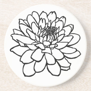 Chrysanthemum Drawing Coaster