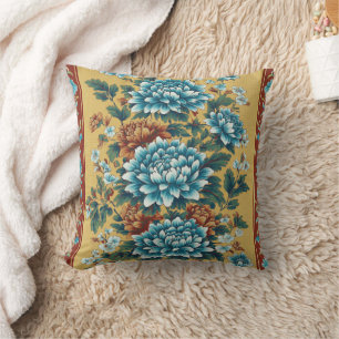 Chrysanthemum Elegy Throw Pillow