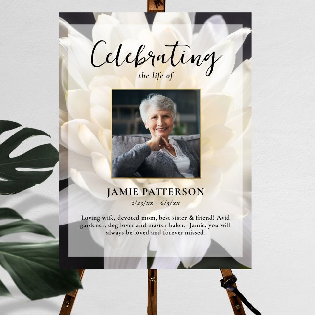 Chrysanthemum Floral Celebration of Life Photo Poster (Creator Uploaded)
