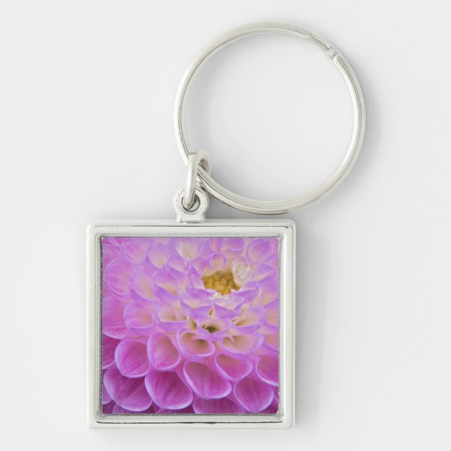 Chrysanthemum flower decorating grave site in keychain (Front)