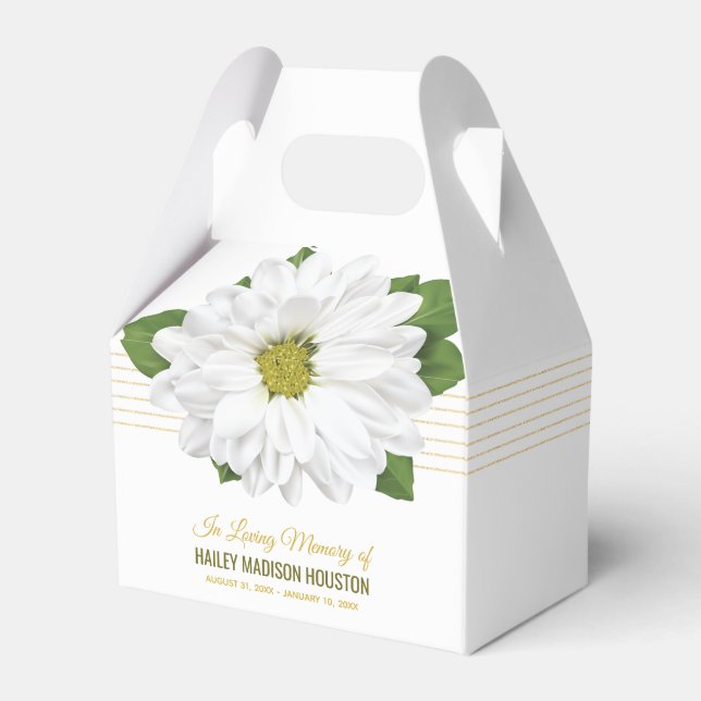 Chrysanthemum Flower Favor Box (Front Side)
