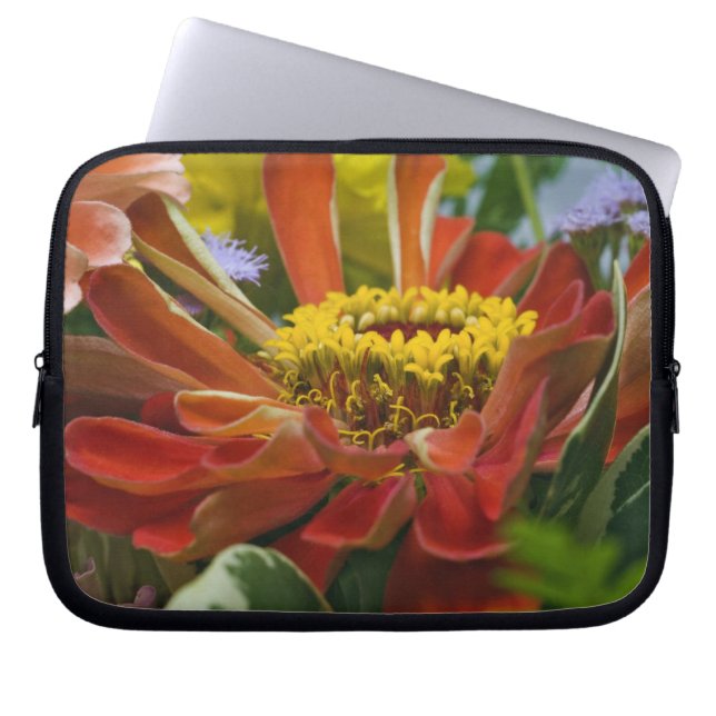 Chrysanthemum flower laptop sleeve (Front)