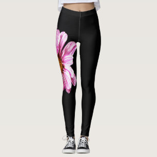 Chrysanthemum Flower lecnm Leggings