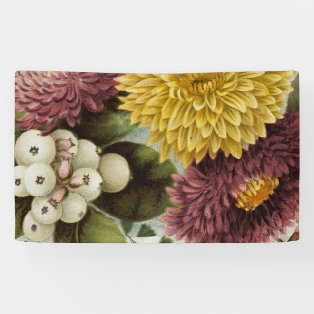 Chrysanthemum Flower Mum Floral Banner (Horizontal)