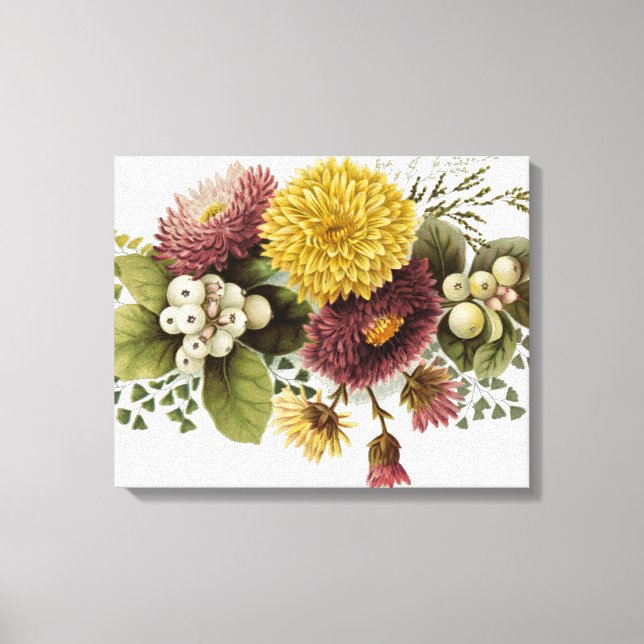 Chrysanthemum Flower Mum Floral Canvas Print (Front)