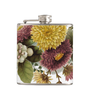 Chrysanthemum Flower Mum Floral Hip Flask