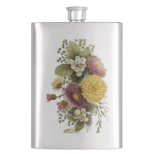 Chrysanthemum Flower Mum Floral Hip Flask