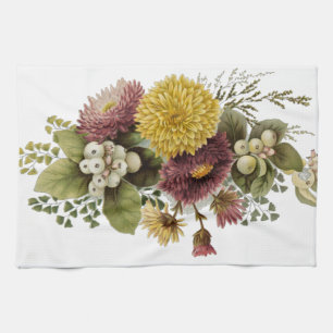 Chrysanthemum Flower Mum Floral Kitchen Towel