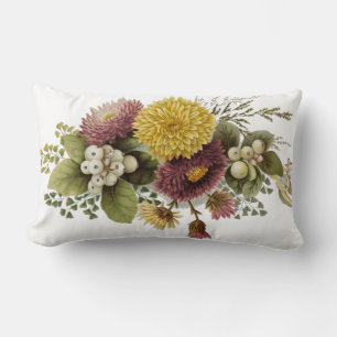 Chrysanthemum Flower Mum Floral Lumbar Pillow