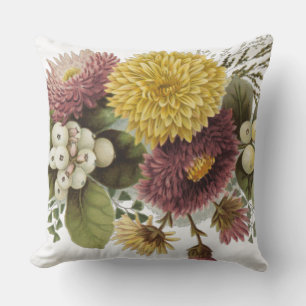 Chrysanthemum Flower Mum Floral Outdoor Pillow