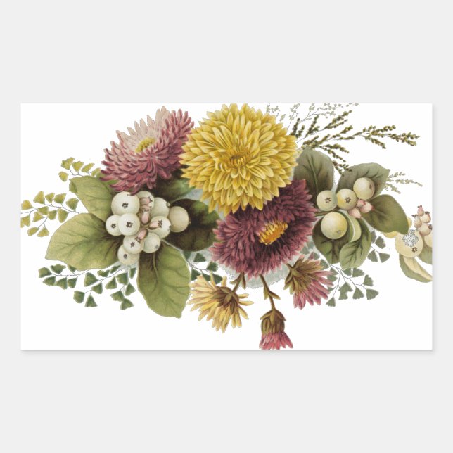 Chrysanthemum Flower Mum Floral Sticker (Front)