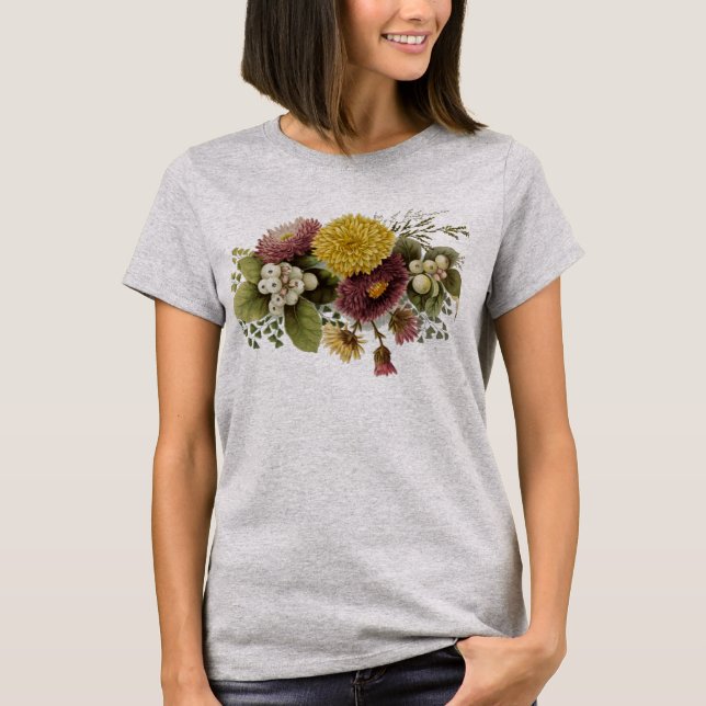 Chrysanthemum Flower Mum Floral T-Shirt (Front)