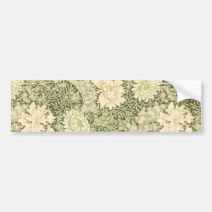 Chrysanthemum Flower Pattern (by William Morris) Bumper Sticker