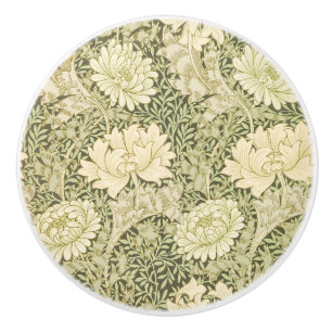Chrysanthemum Flower Pattern (by William Morris) Ceramic Knob
