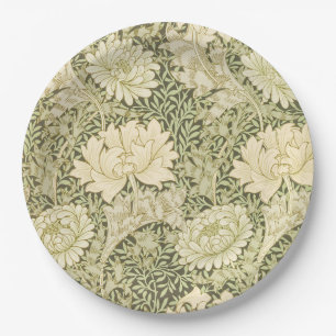 Chrysanthemum Flower Pattern (by William Morris) Paper Plate
