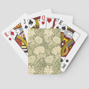 Chrysanthemum Flower Pattern (by William Morris) Playing Cards