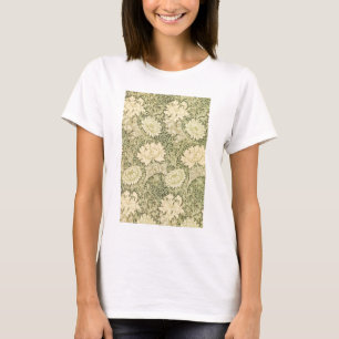 Chrysanthemum Flower Pattern (by William Morris) T-Shirt