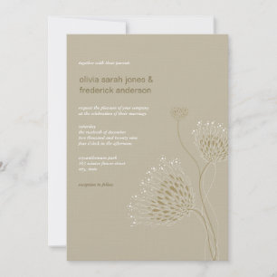 Chrysanthemum Flowers Floral Elegant Chic Wedding Invitation