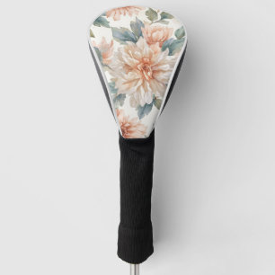 Chrysanthemum Flowers Watercolor Botanical Pattern Golf Head Cover