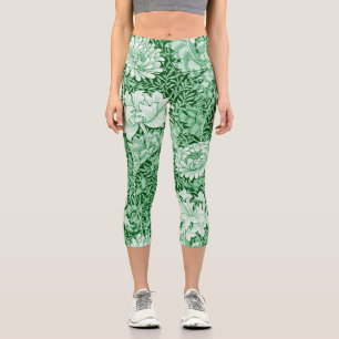 Chrysanthemum Green, William Morris Capri Leggings