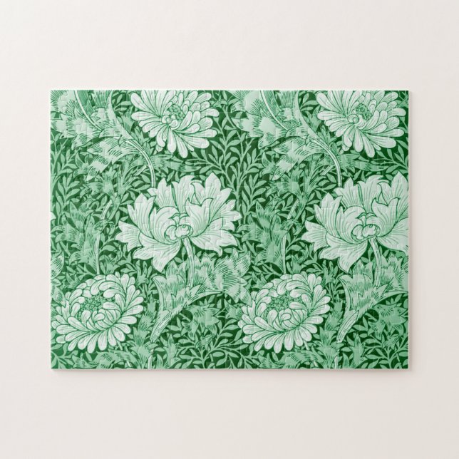 Chrysanthemum Green, William Morris Jigsaw Puzzle (Horizontal)