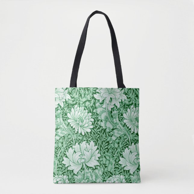 Chrysanthemum Green, William Morris Tote Bag (Front)
