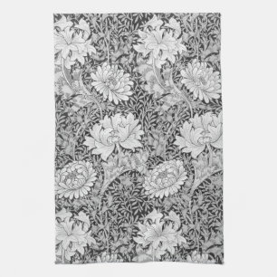 Chrysanthemum Grey, William Morris Kitchen Towel