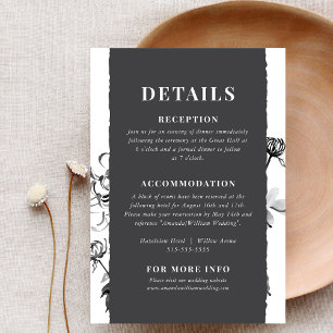 Chrysanthemum Ink Art Details Enclosure Card
