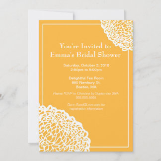Chrysanthemum Invitation - Gold