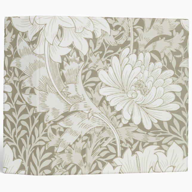 Chrysanthemum Ivory, William Morris Binder (Front/Spine)