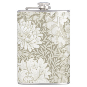Chrysanthemum Ivory, William Morris Hip Flask