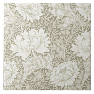 Chrysanthemum Ivory, William Morris Tile