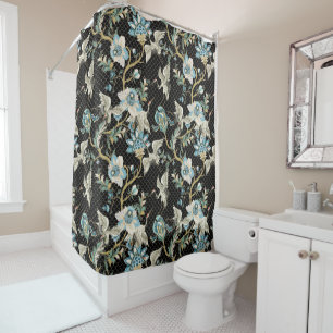 Chrysanthemum Japanese Red Crown Crane Bird Black