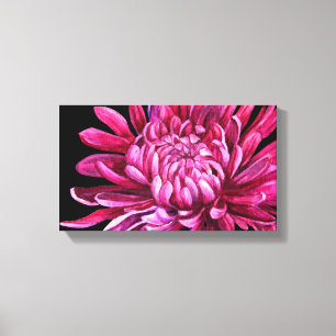 Chrysanthemum "l'ouverture" toile imprimé noir