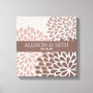 Chrysanthemum (Nutmeg) Canvas Wedding Gift Print