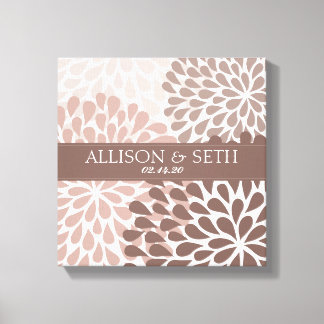 Chrysanthemum (Nutmeg) Canvas Wedding Gift Print